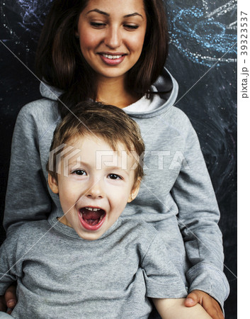 young hipster teenage girl sitting with her 39323537