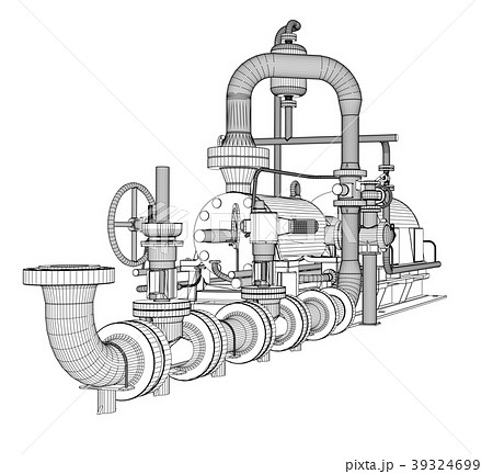 Wire-frame industrial pump 39324699