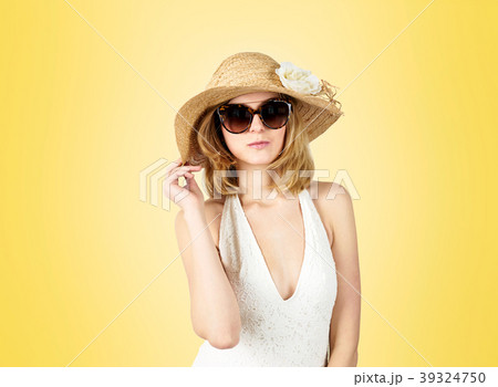 Young stylish woman in swimsuit 39324750