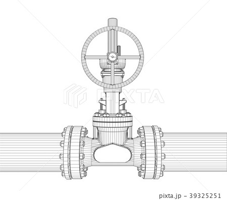 Industrial valve. 3d illustration Industrial valve. 3d illustration 39325251