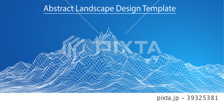 3D Wireframe Landscape 39325381