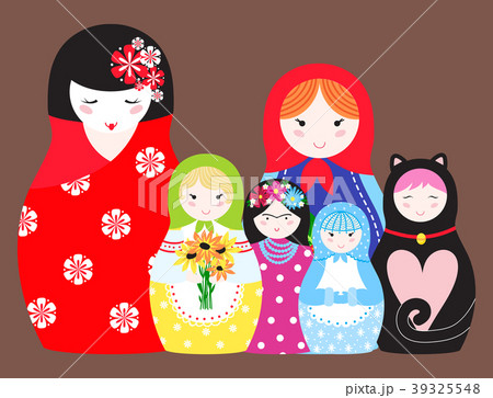 Matryoshka vector traditional russian nesting doll Matryoshka vector traditional russian nesting doll 39325548