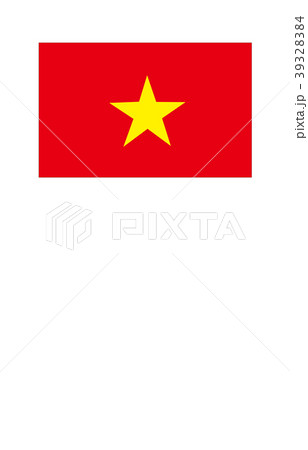 世界の国旗ベトナムのイラスト素材