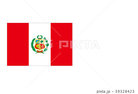 世界の国旗ペルーのイラスト素材