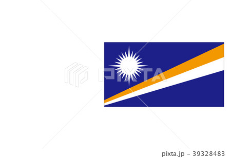 世界の国旗マーシャル諸島のイラスト素材