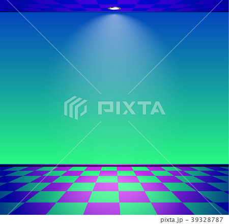 80s styled vapor wave room with blue and green 39328787