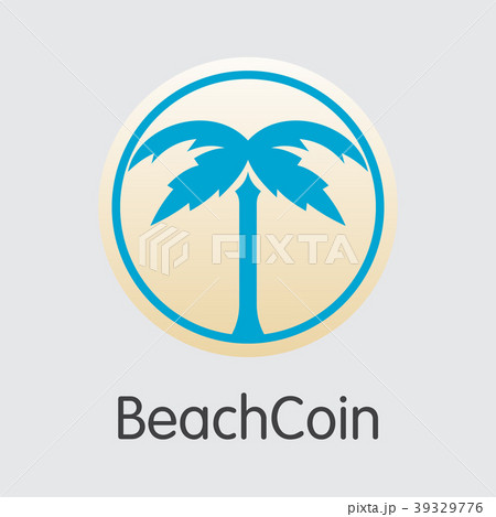 Beachcoin Cryptocurrency Trading Sign のイラスト素材