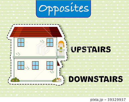 Opposite words for upstairs and downstairs 39329937