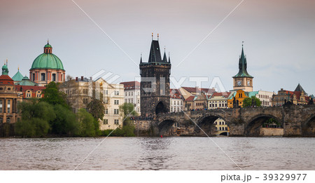 Charles Bridge over Vltava in Old Prague Charles Bridge over Vltava in Old Prague 39329977