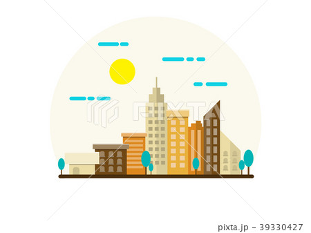 City Landscape Illustration. Flat Design. City Landscape Illustration. Flat Design. 39330427