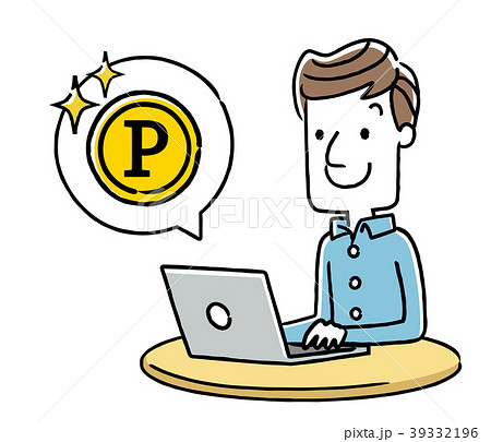男性：インターネット、ポイント 39332196