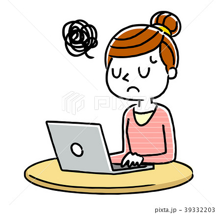 女性：インターネット、パソコン 39332203
