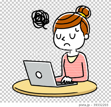 女性：インターネット、パソコン 39332203