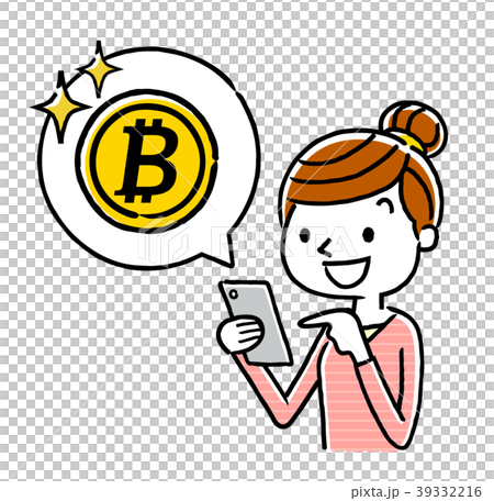 Woman: Smartphone, Internet, Virtual Currency 39332216