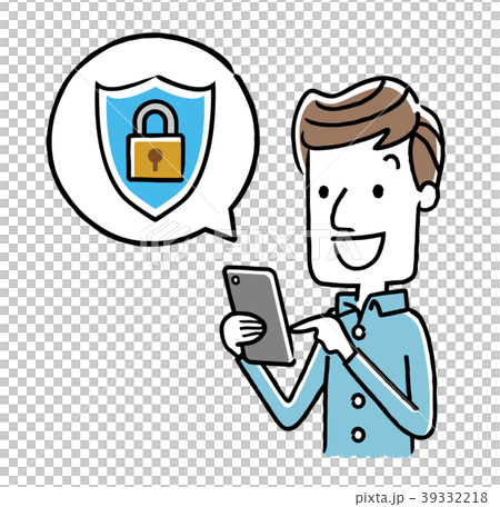 Male: smartphone, security measures 39332218