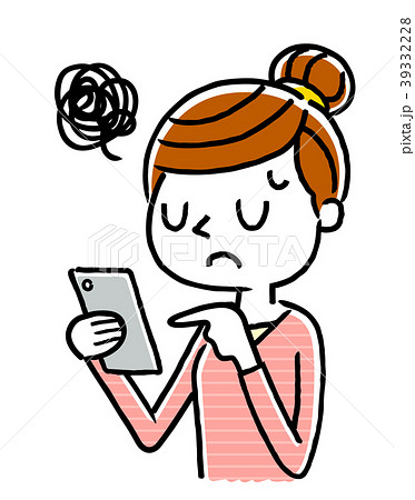 女性：スマートフォン 39332228