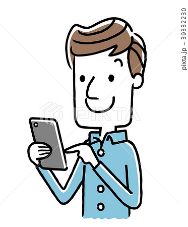 男性:スマートフォン 男性:スマートフォン 39332230