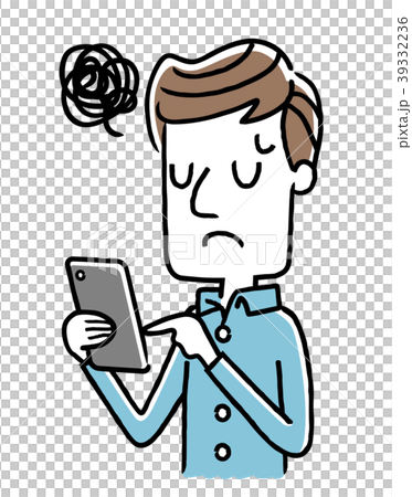 男性:スマートフォン 男性:スマートフォン 39332236
