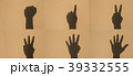 hand sign of number set 39332555