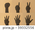 hand sign of number set 39332556