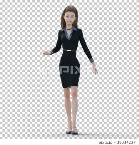 若い女性 ファッションアラカルト　ビジネスフォーマル　perming3DCGイラスト素材 39334237