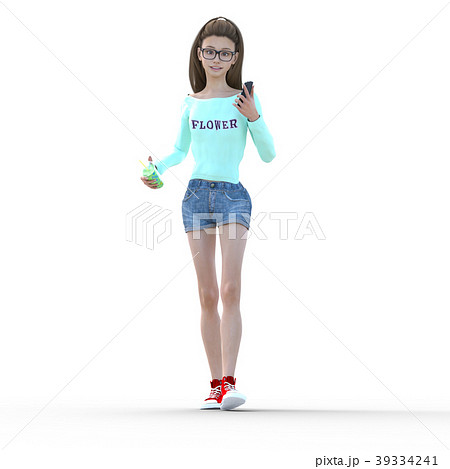 若い女性 ファッションアラカルト ヤングファッション Perming3dcgイラスト素材のイラスト素材