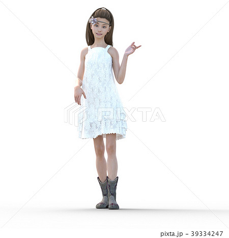 若い女性 ファッションアラカルト　ワンピース　perming3DCGイラスト素材 39334247