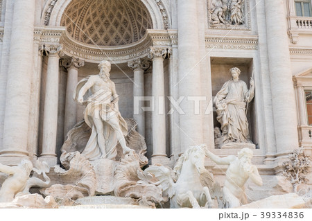 Detail of statue in The Fontana di Trevi 39334836