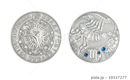 Silver coin Astrological sign Scorpio 39337277