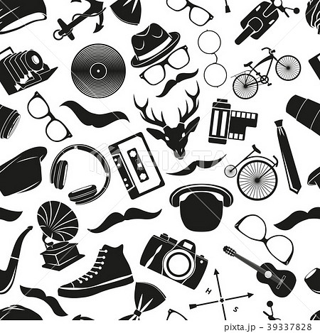Illustration Seamless Pattern Hipster 39337828