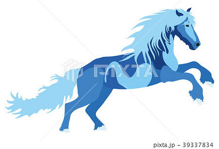 Illustration blue Horse Illustration blue Horse 39337834
