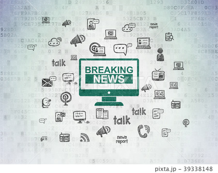 News concept: Breaking News On Screen on Digital News concept: Breaking News On Screen on Digital 39338148