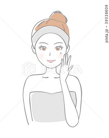 女性　ほくろ 39338609