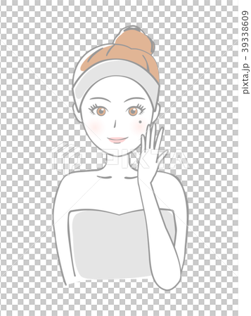 女性　ほくろ 39338609