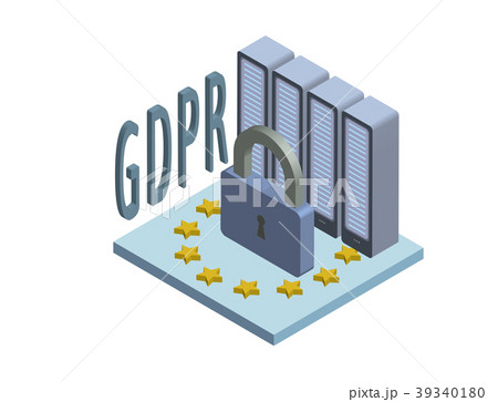 GDPR, concept isometric illustration. General Data 39340180