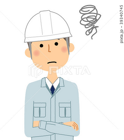 現場監督 困るのイラスト素材