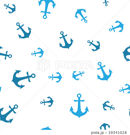 Seamless vector pattern with anchors. 39341028
