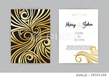 Vintage wedding invitation templates.  39341108