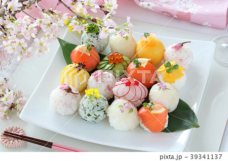 手まり寿司 お花見 手まり寿司 お花見 39341137