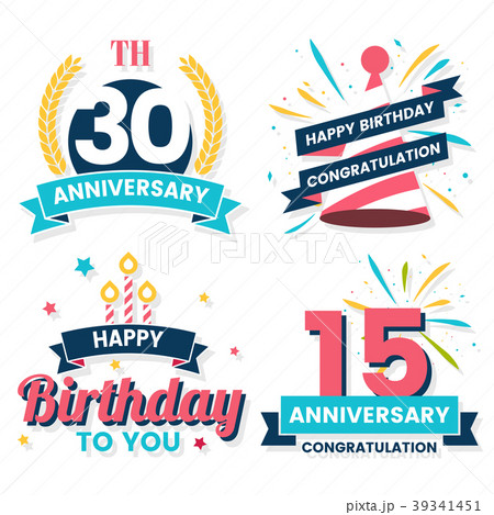 Happy Birthday Vector Logo for banner 39341451