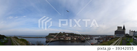 Whitby Town and Harbor, North Yorkshire, UK 39342055