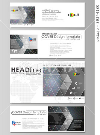 Social media and email headers set, modern banners Social media and email headers set, modern banners 39344130
