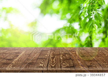 Rustic wooden table vintage style in perspective 39344857