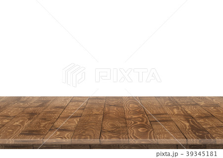 Empty wooden table perspective for product 39345181