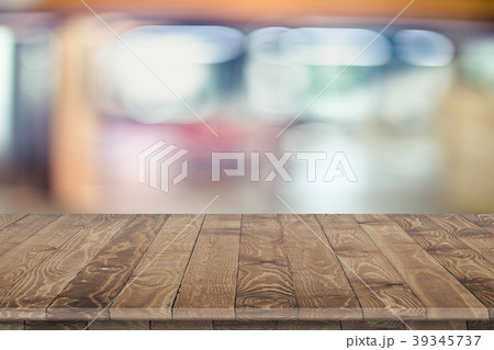 Empty wooden table for product placement 39345737