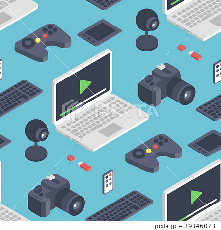 Technology isometric gadgets vector computer 39346073