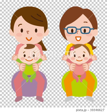 ベビーヨガ　バランスボール 39346627