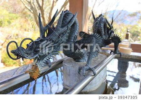常陸国（ひたちのくに）出雲大社　手水舎の龍 39347305