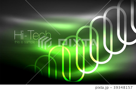 Glowing ellipses dark background, waves and swirl Glowing ellipses dark background, waves and swirl 39348157
