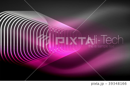 Glowing ellipses dark background, waves and swirl Glowing ellipses dark background, waves and swirl 39348166